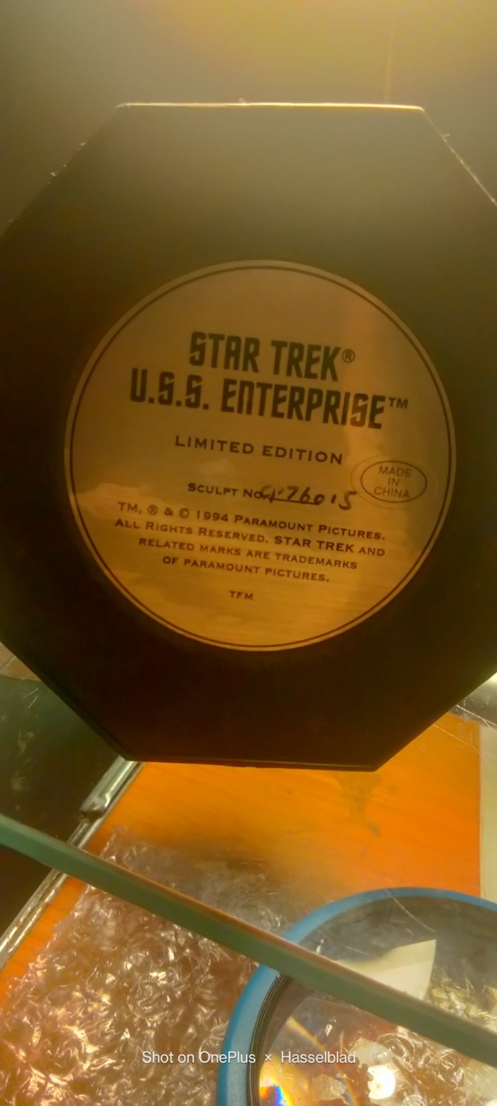 Vintage Star Trek 1994 Limited Edition USS Enterprise Sculpture 