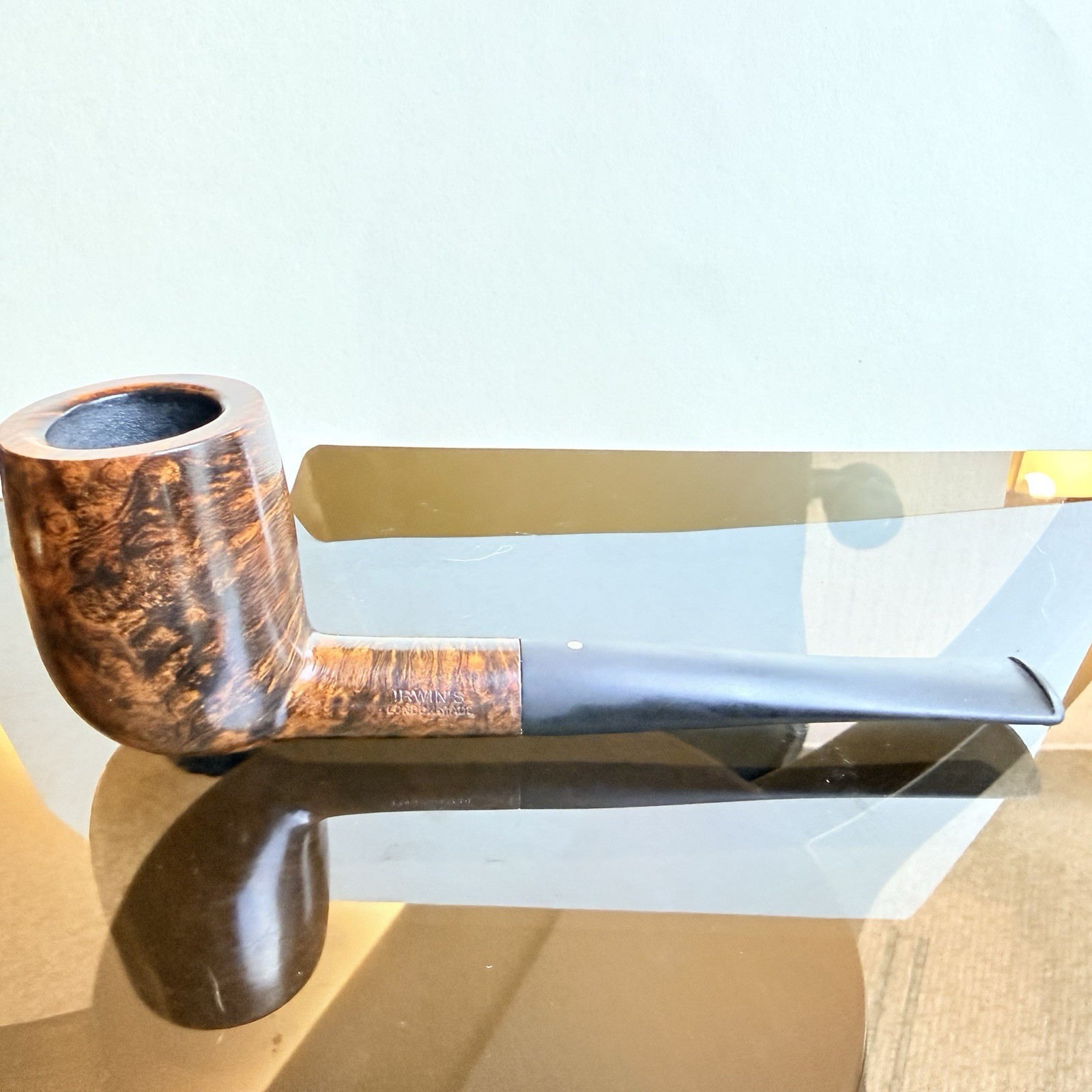 IRWINS (Improved/Dunhill White Spot Stem) London Made (135) Estate Tobacco Pipe