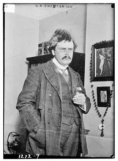 Photo:G.K. Chesterton Portrait in Suit and Glasses