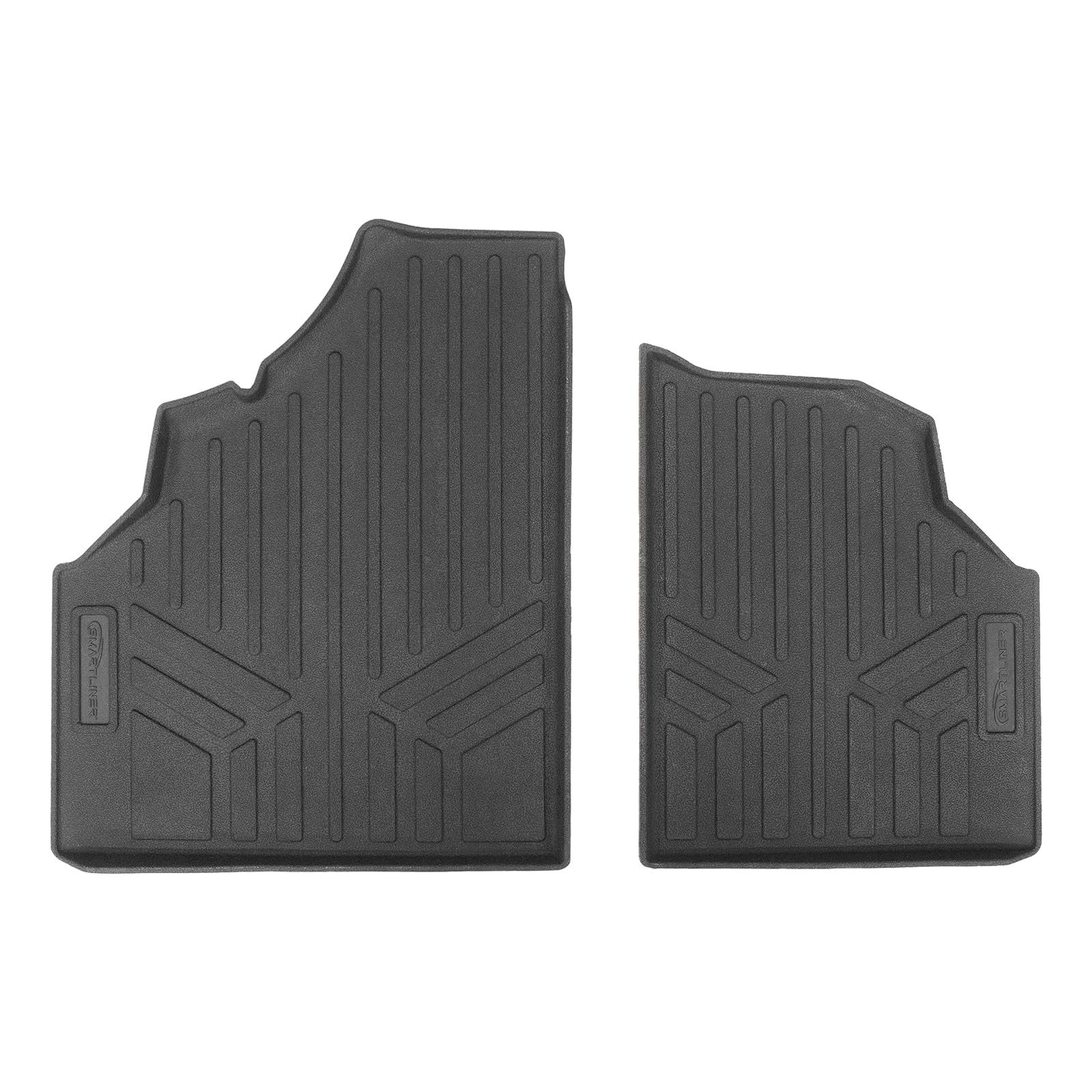 SMARTLINER All Weather Protection Custom Fit Black 1st Row Rugged Rubber Floo...