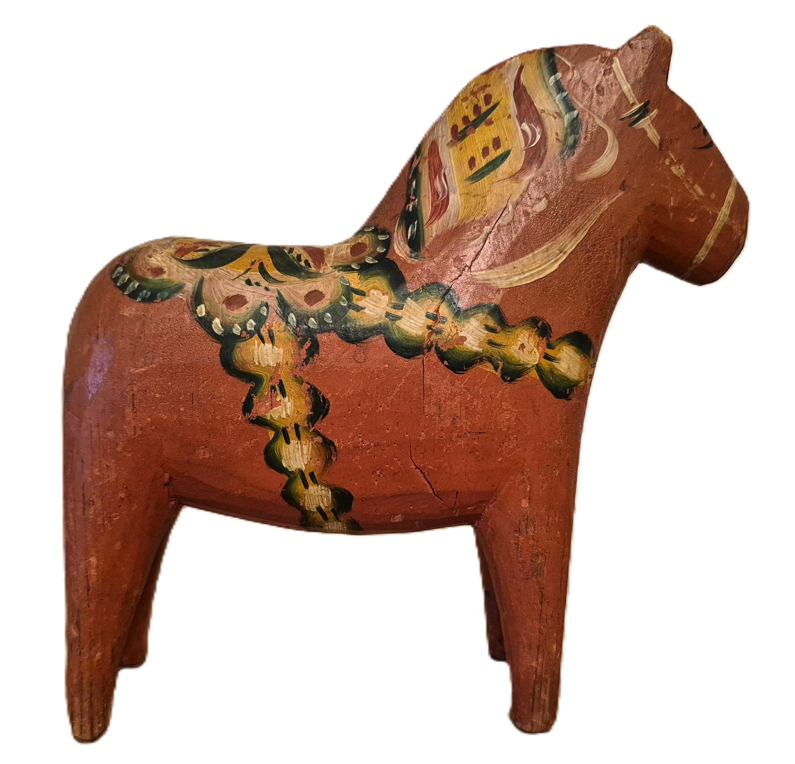 ANTIQUE Dala Horse ORANGE Swedish Folk Art Hand PAINTED Carved Patina 1900s 6 ANTIQUE Dala Horse ORANGE Swedish Folk Art Hand PAINTED Carved Patina 1900s 6