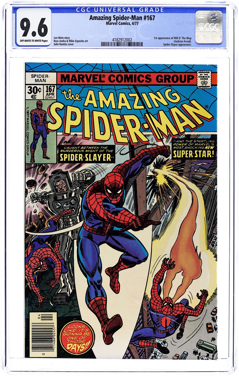 Amazing Spider-Man #167 CGC 9.6 1977 4182912002