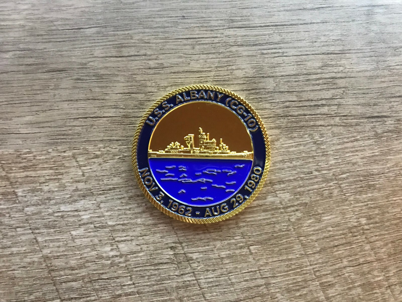 U.S.S. Albany CG-10 Challenge Coin, 2\ U.S.S. Albany CG-10 Challenge Coin, 2\