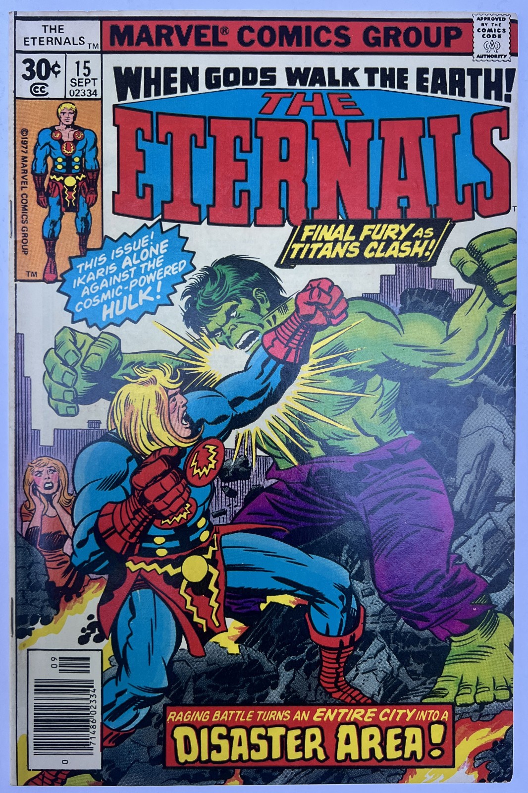 Eternals #15 - When Gods Walk the Earth Disaster Area Marvel Comics 1977