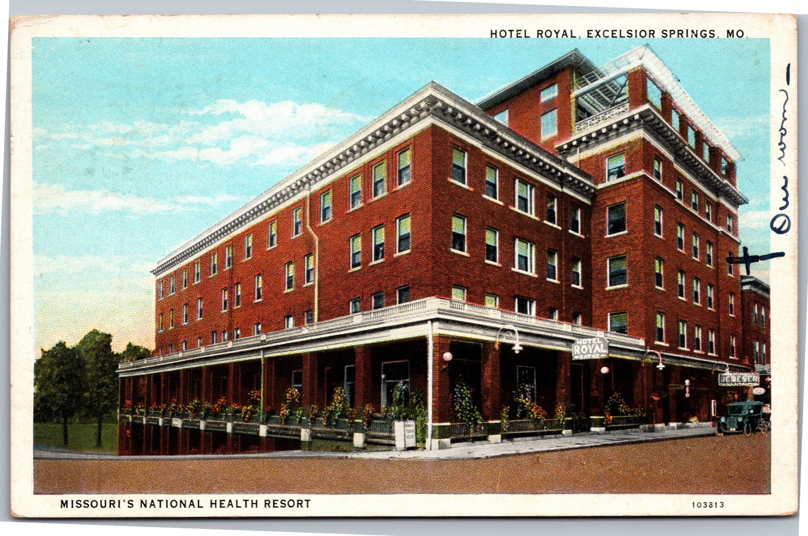 Postcard MO Excelsior Springs Hotel Royal Missouri\'s National Health Resort