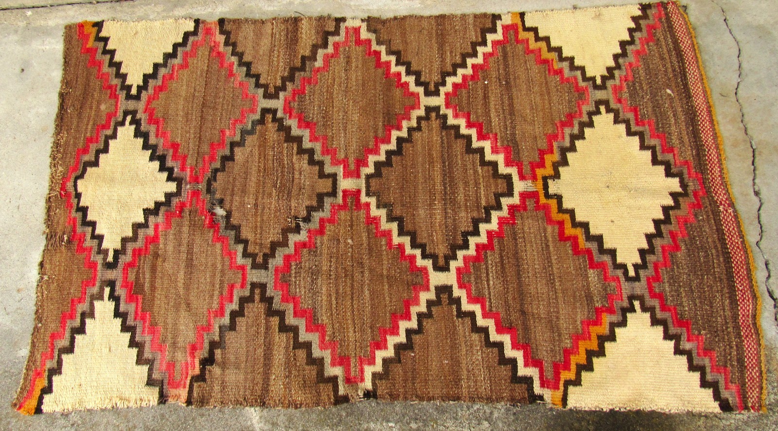 Fine Antique 1890s to 1910s Navajo Blanket Rug Native American 39\