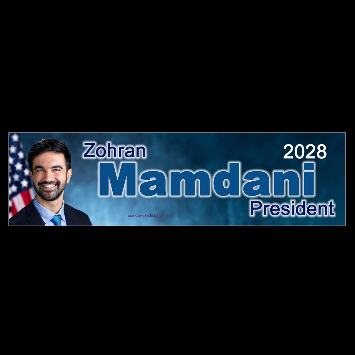 Zohran Mamdani 2028 President Vote Elect Blue BUMPER STICKER or MAGNET magnetic Zohran Mamdani 2028 President Vote Elect Blue BUMPER STICKER or MAGNET magnetic