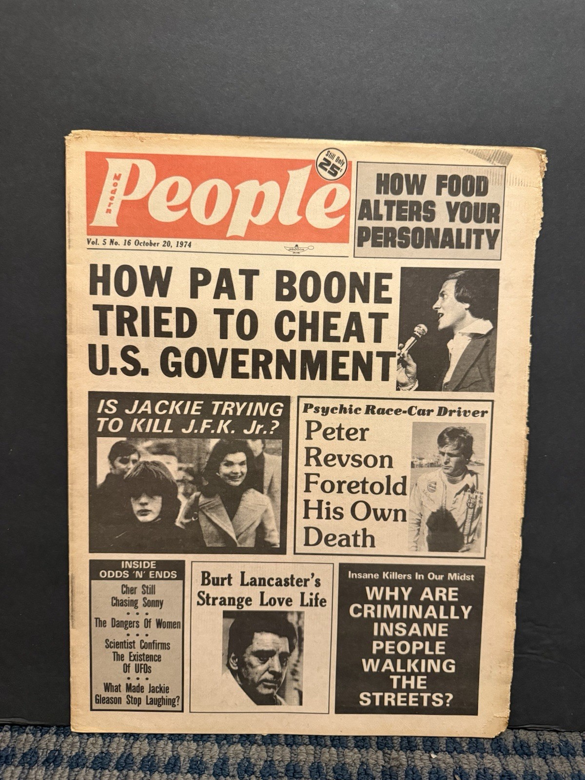 1974 Oct 20th Modern People Newspaper, Burt Lancaster, Pat Boone (VRN10D) 1974 Oct 20th Modern People Newspaper, Burt Lancaster, Pat Boone (VRN10D)