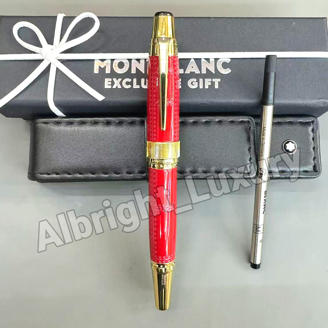 MONTBLANC Antoine de Saint-Exupéry Red Rollerball Pen w/ Pouch Rare