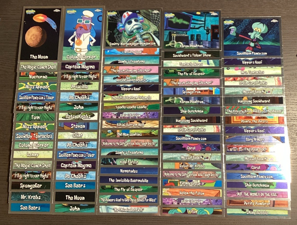 2025 Topps Chrome SpongeBob Set Builder Lot Of 99 Cards Inserts
