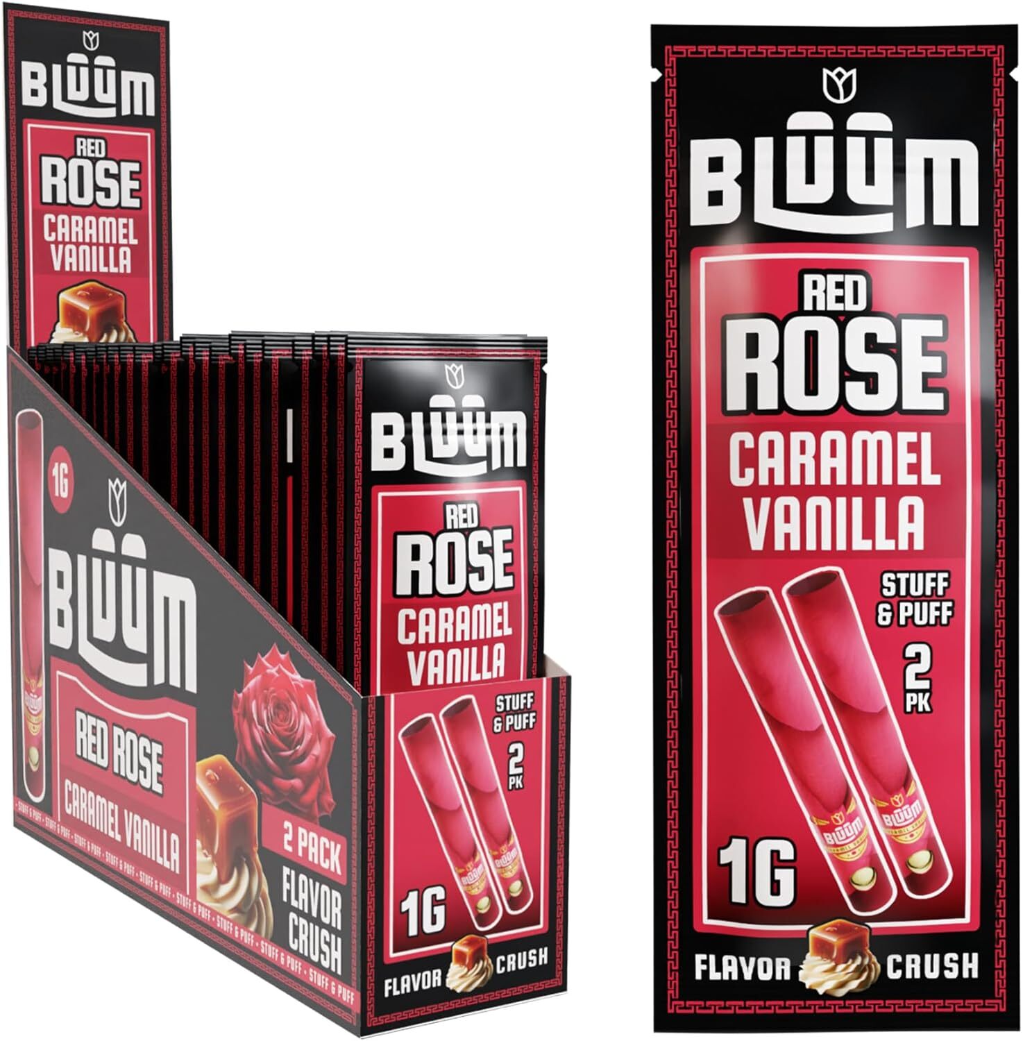 BLUUM | Red Rose Cone | Handcrafted Flower Petal Prerolled | 10 Pack, 20 Rolls BLUUM | Red Rose Cone | Handcrafted Flower Petal Prerolled | 10 Pack, 20 Rolls