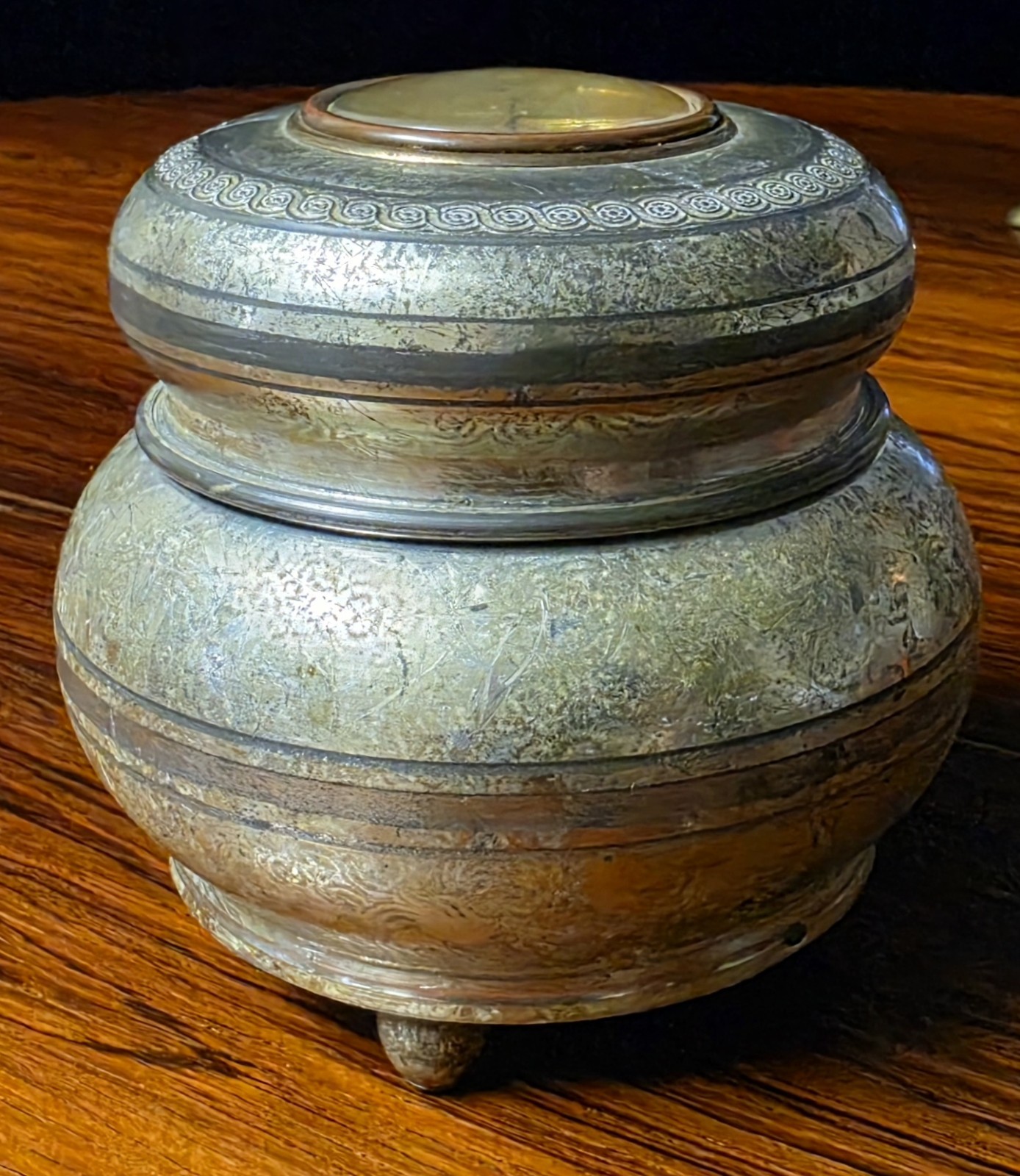 RARE Vintage 1930s Art Deco Musical Clock Vanity Powder Jar Working
