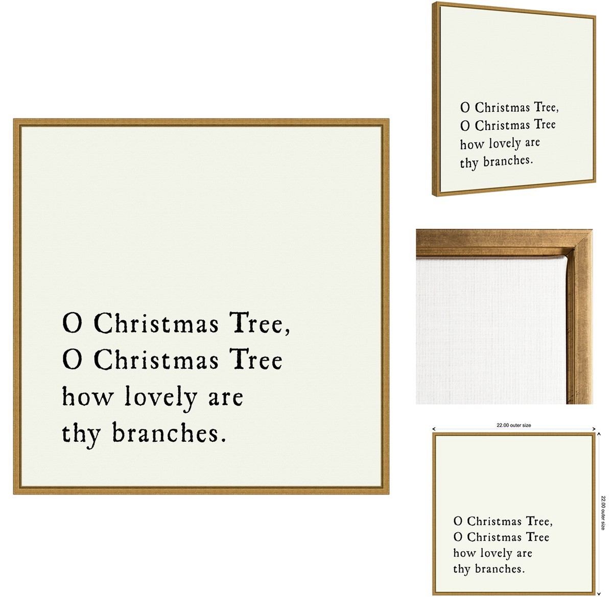 Amanti Art O Christmas Tree Portfolio 22x22 Framed Canvas Wall Art Amanti Art O Christmas Tree Portfolio 22x22 Framed Canvas Wall Art