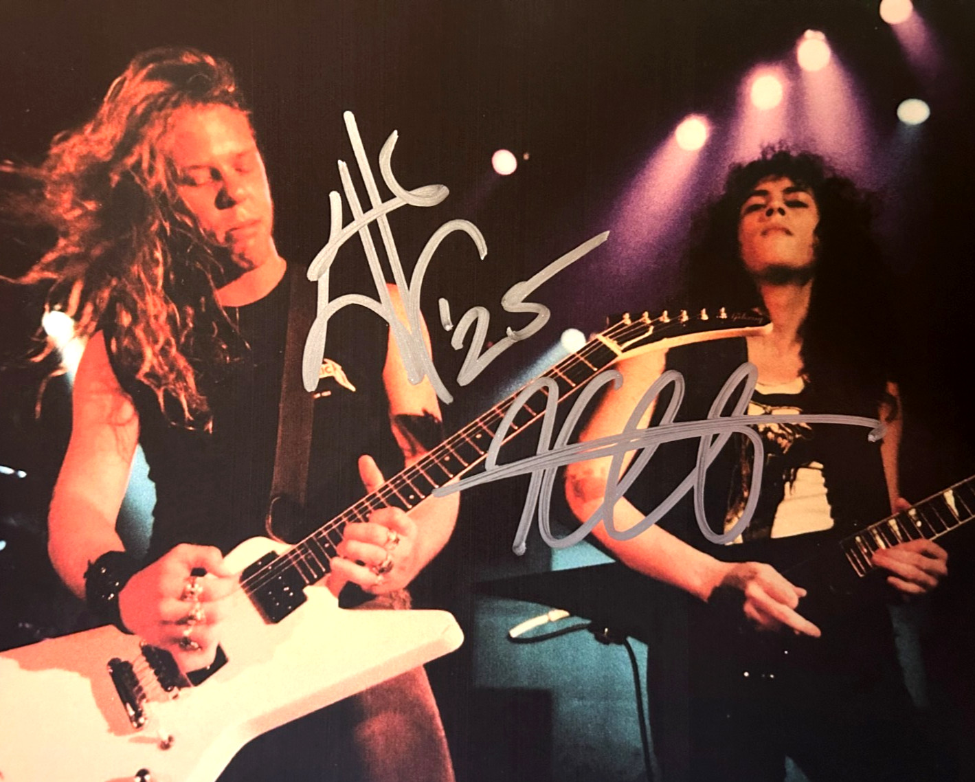 METALLICA (JAMES & KIRK) Signed 8x10 Authentic Original Autographs + COA