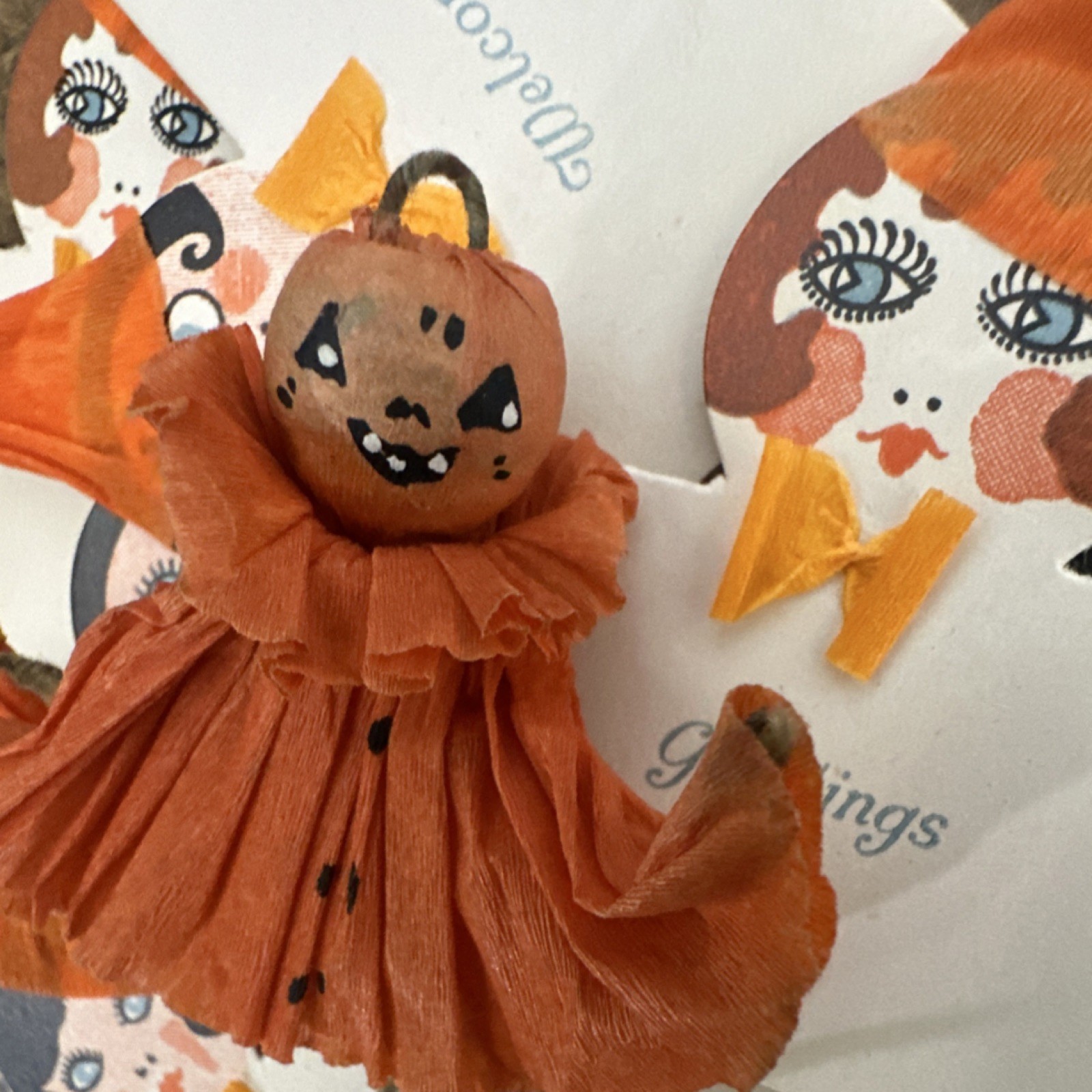 Halloween Jack-o\'-Lantern girl greetings