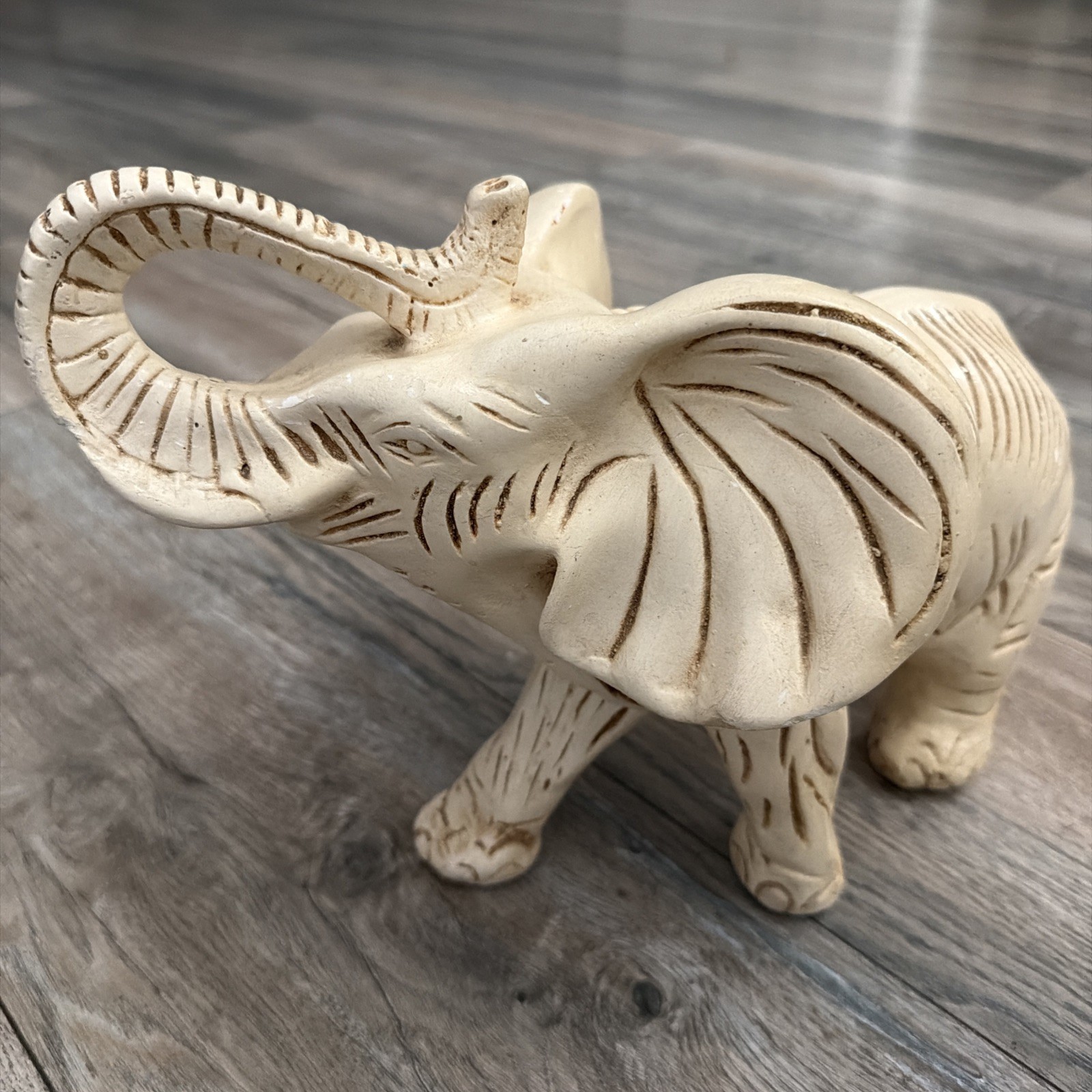 Vintage Handmade Mexican Clay Elephant