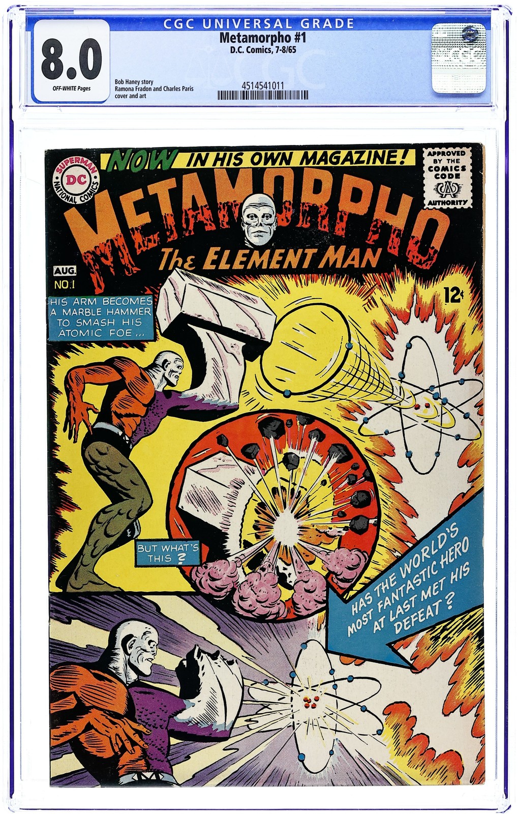 Metamorpho #1 CGC 8.0 1965 4514541011