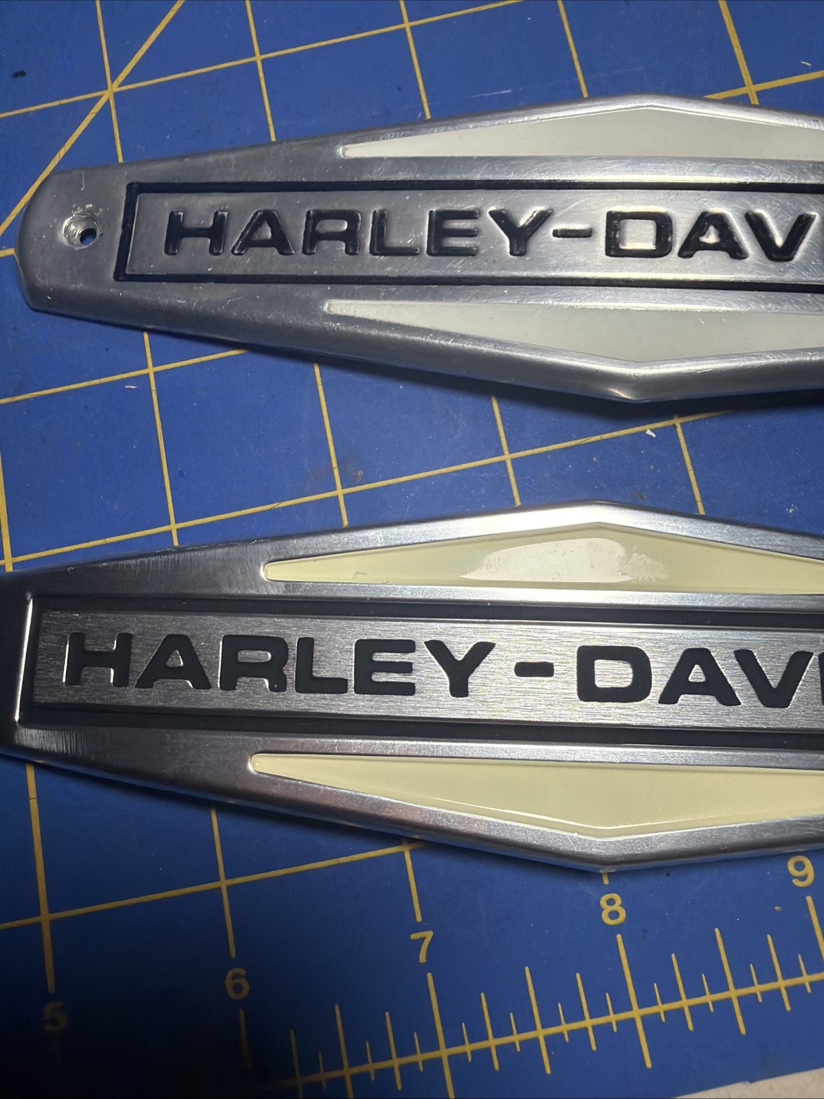Harley Davidson Motorcycle A Lot Of Two Emblems
