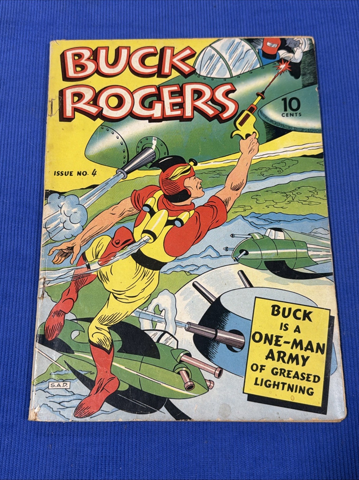 Buck Rogers #4 (1942 Eastern Color) Golden Age WWII Sci-Fi Ray Gun Cover RARE