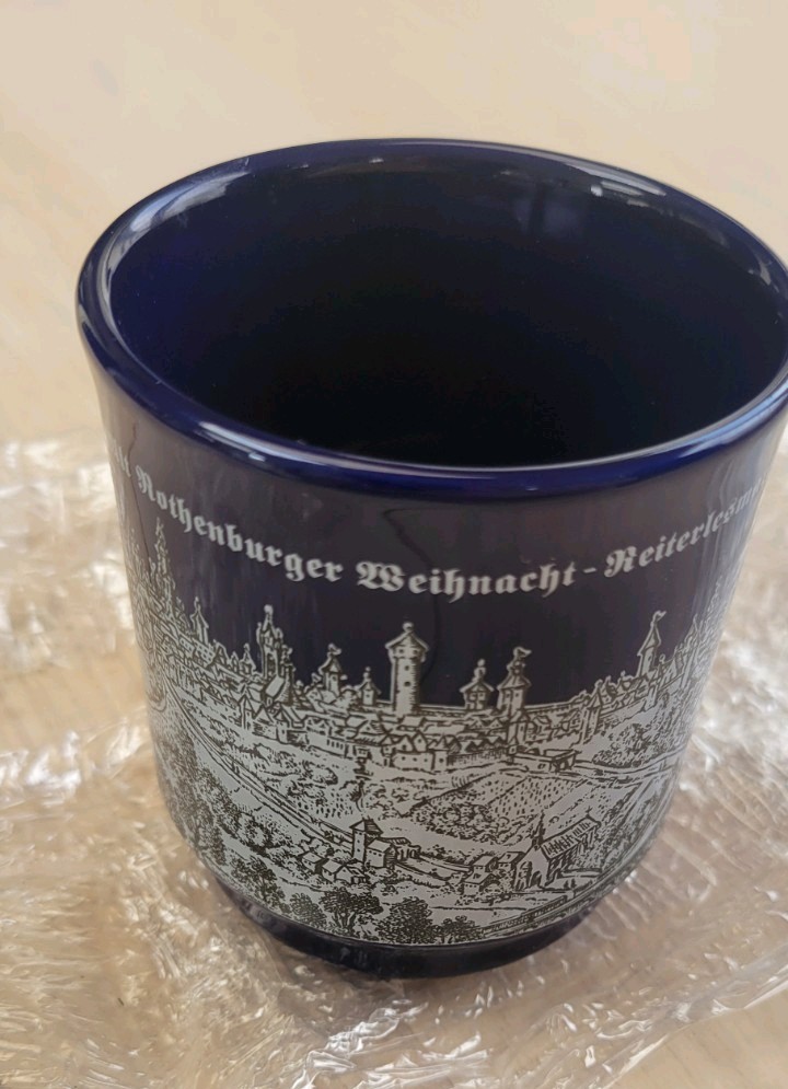 1999 Old Rothenburg Christmas Market Coffee Tea Cup Mug Weihnacht Reiterlesmarkt