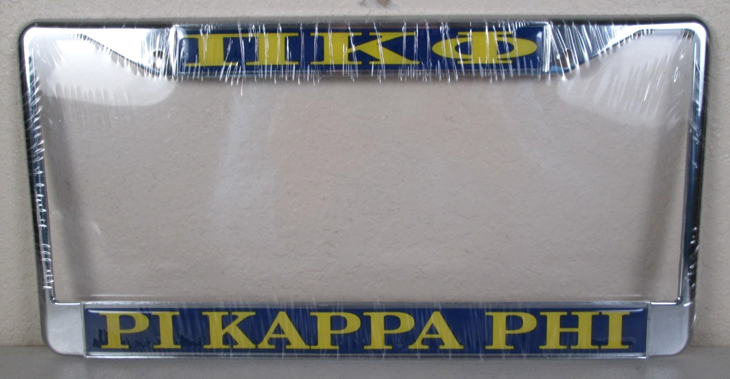 New Pi Kappa Phi License Plate Frame College Fraternity Club - SEALED -