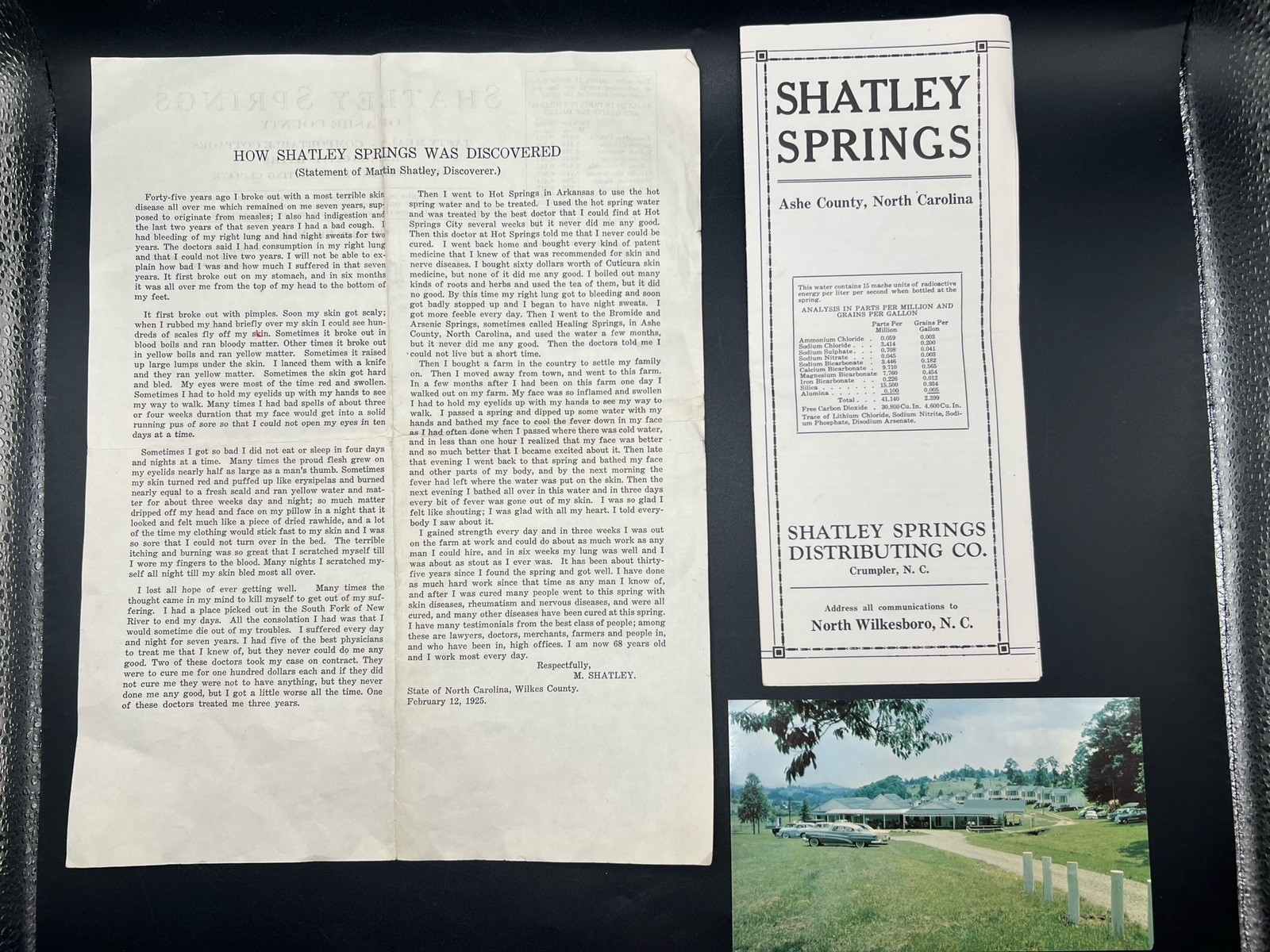 SHATLEY SPRINGS NC Advertising Ephemera 3 pc Lot 1920’s Promotional Brochure PC SHATLEY SPRINGS NC Advertising Ephemera 3 pc Lot 1920’s Promotional Brochure PC