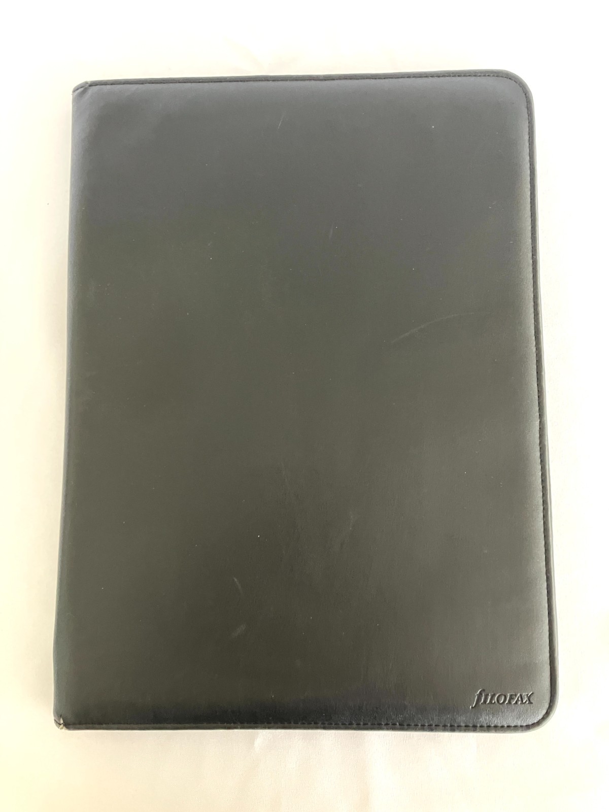 Filofax Metropol A4 Zip Portfolio Folder Organizer Built-In Calculator Black