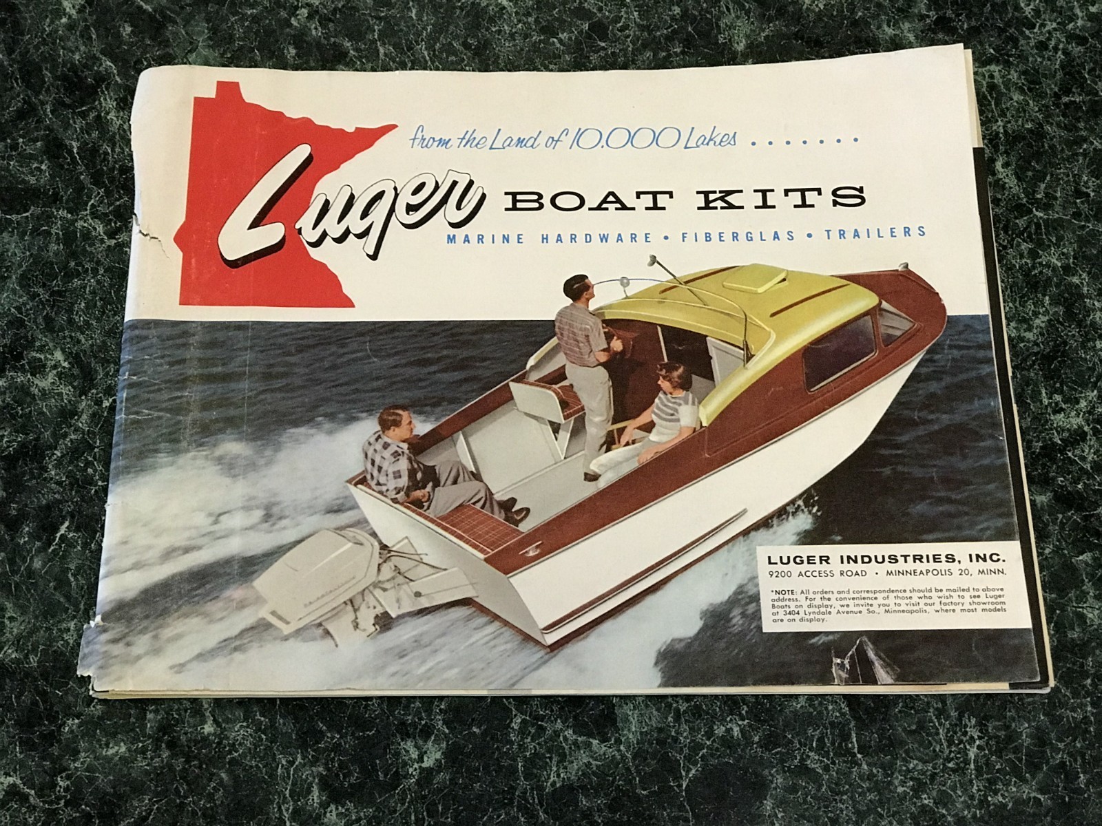 1959 LUGER BOAT KITS catalog of fiberglas marine boats and trailers MINNEAPOLIS 1959 LUGER BOAT KITS catalog of fiberglas marine boats and trailers MINNEAPOLIS