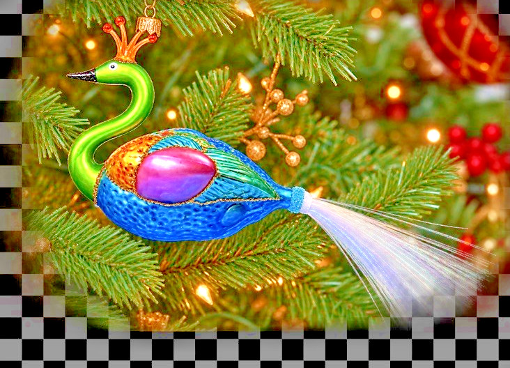 Mostowski Komozja Peacock Handmade Polish Glass Christmas Ornament w/Tag No Box Mostowski Komozja Peacock Handmade Polish Glass Christmas Ornament w/Tag No Box
