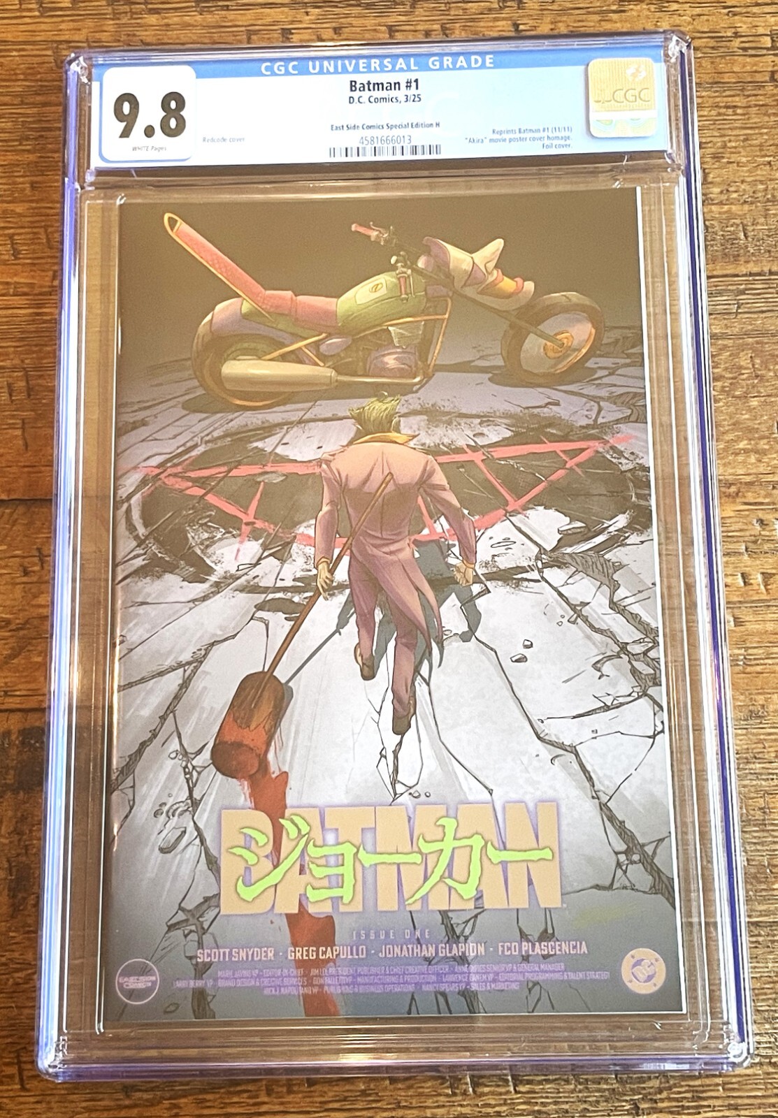 BATMAN NEW 52 #1 CGC 9.8 REDCODE AKIRA JOKER FOIL VARIANT LTD 800 ABSOLUTE HOT