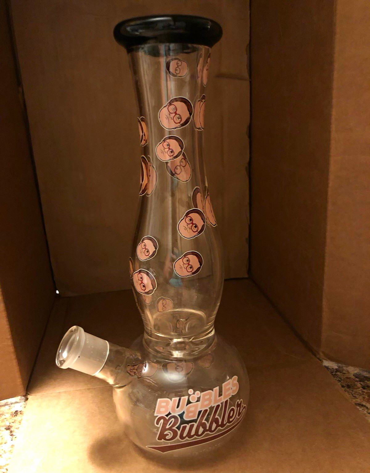 11” Bubbles Trailer Park Boys Glass Bong Hookah Water Pipe