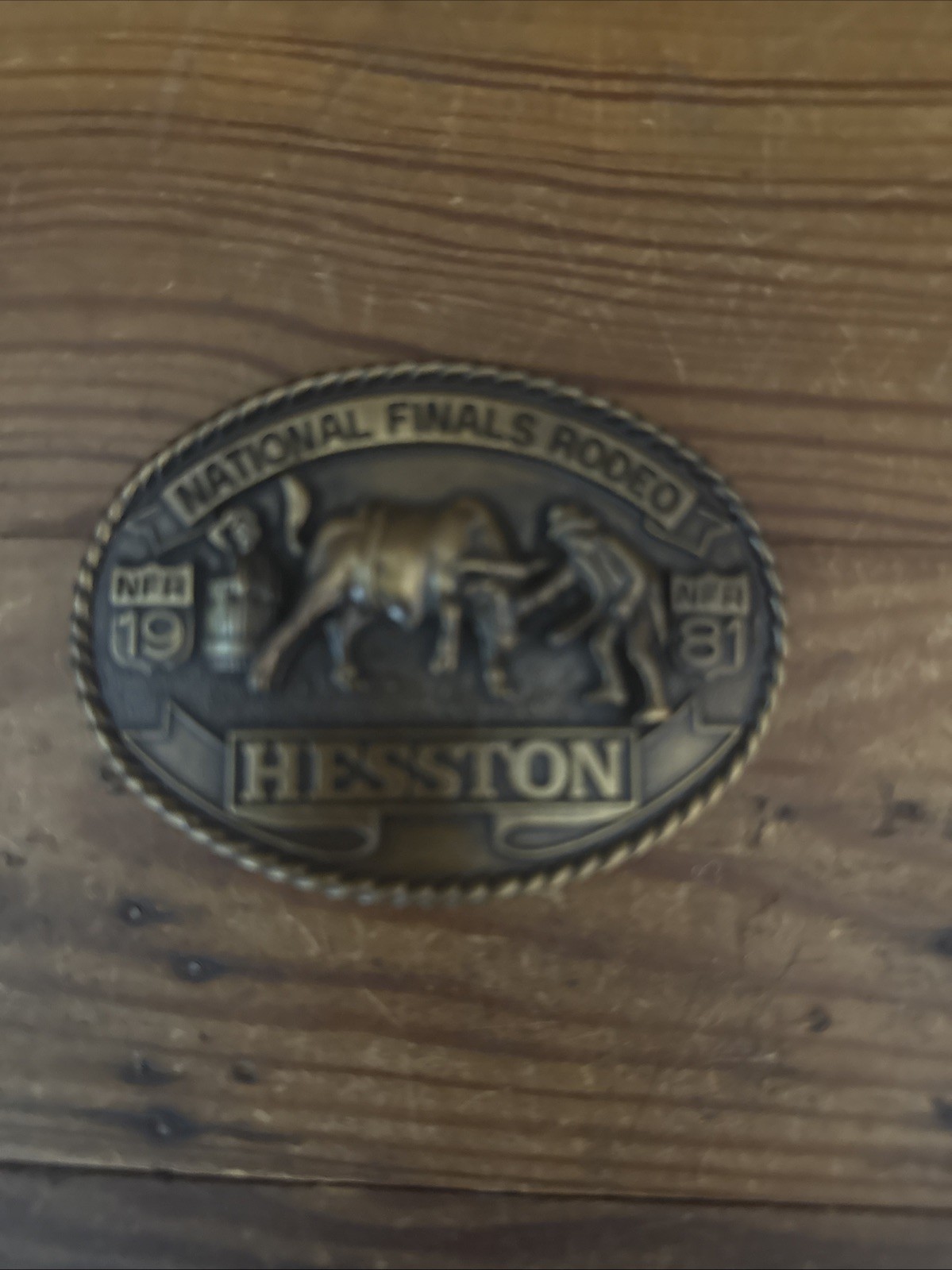 Hesston 1981 NFR National Finals Rodeo Belt Buckle 7th Edition Collector