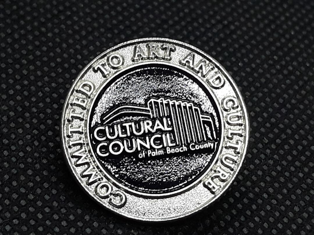 Vintage Palm Beach Cultural Councel Lapel Pin Florida Souvenir