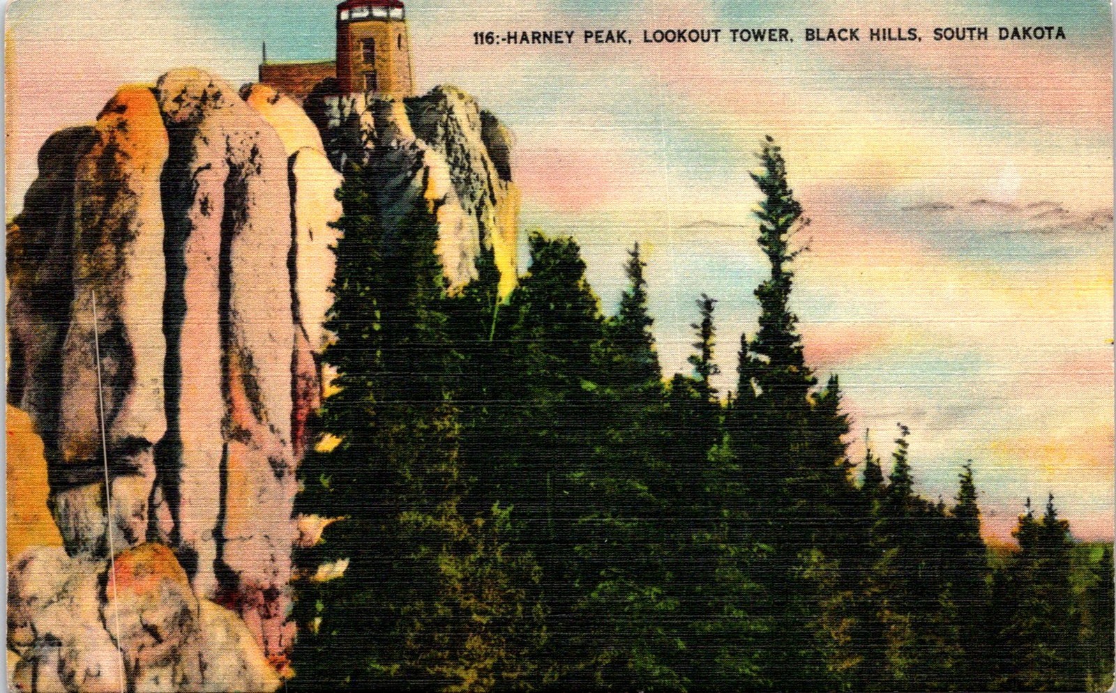 Harney Peak Lookout Tower, Black Hills, SD. Postcards unused 54303