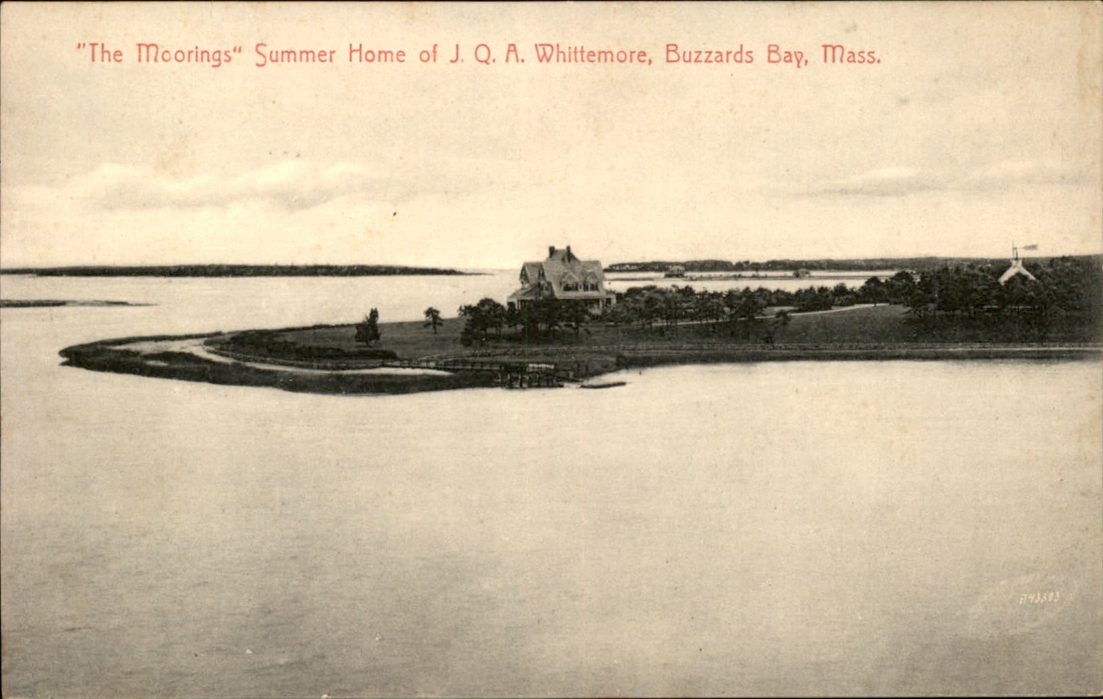 Buzzards Bay MA Summer Home The Moorings F. C. Small c1900s-10s Vintage Postcard