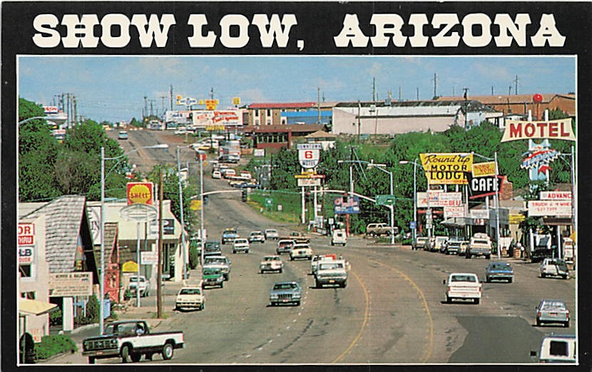 Postcard AZ: Main Street Scene, Show Low, Arizona Postcard AZ: Main Street Scene, Show Low, Arizona