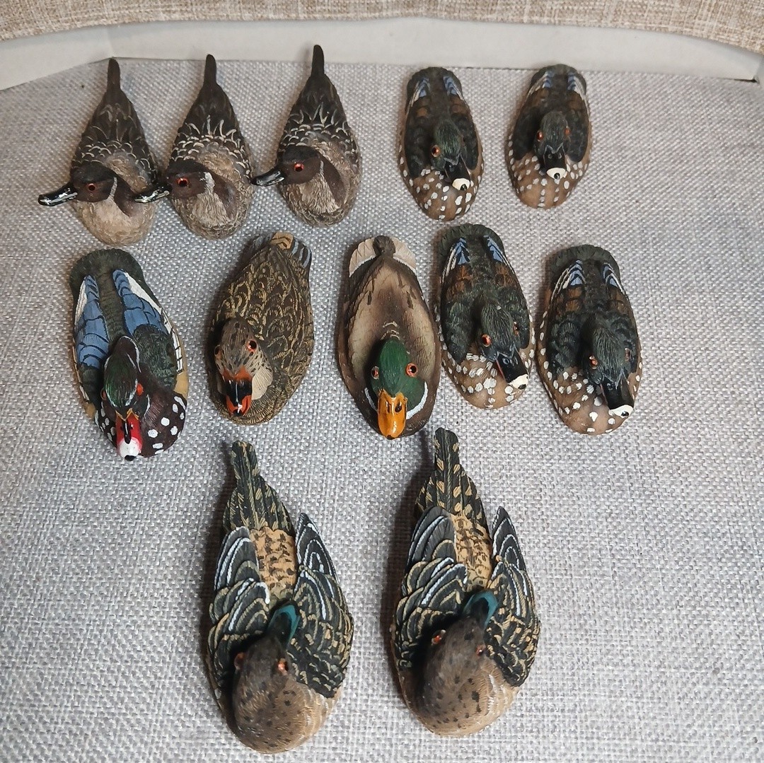 Miniature Resin Mallard Ducks Lot of 12 Hand Painted Figurines Vintage Decor 3 Miniature Resin Mallard Ducks Lot of 12 Hand Painted Figurines Vintage Decor 3