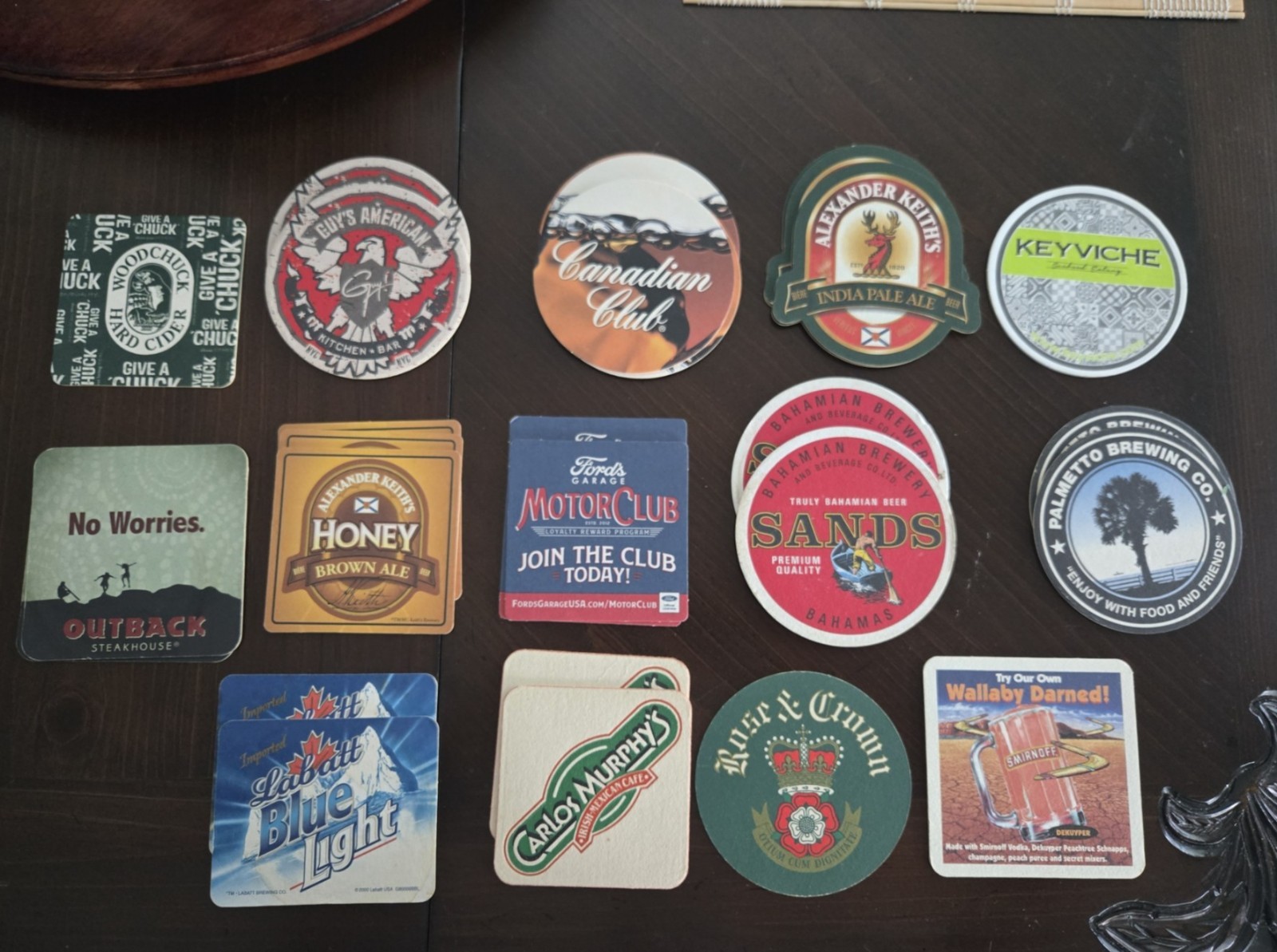 30 Vintage Cardboard Bar Coasters World Wide