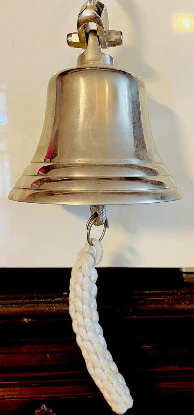 5” Premium Nautical Ship Bell Aluminum Bell Chrome Nickel Plated Wall Mounted