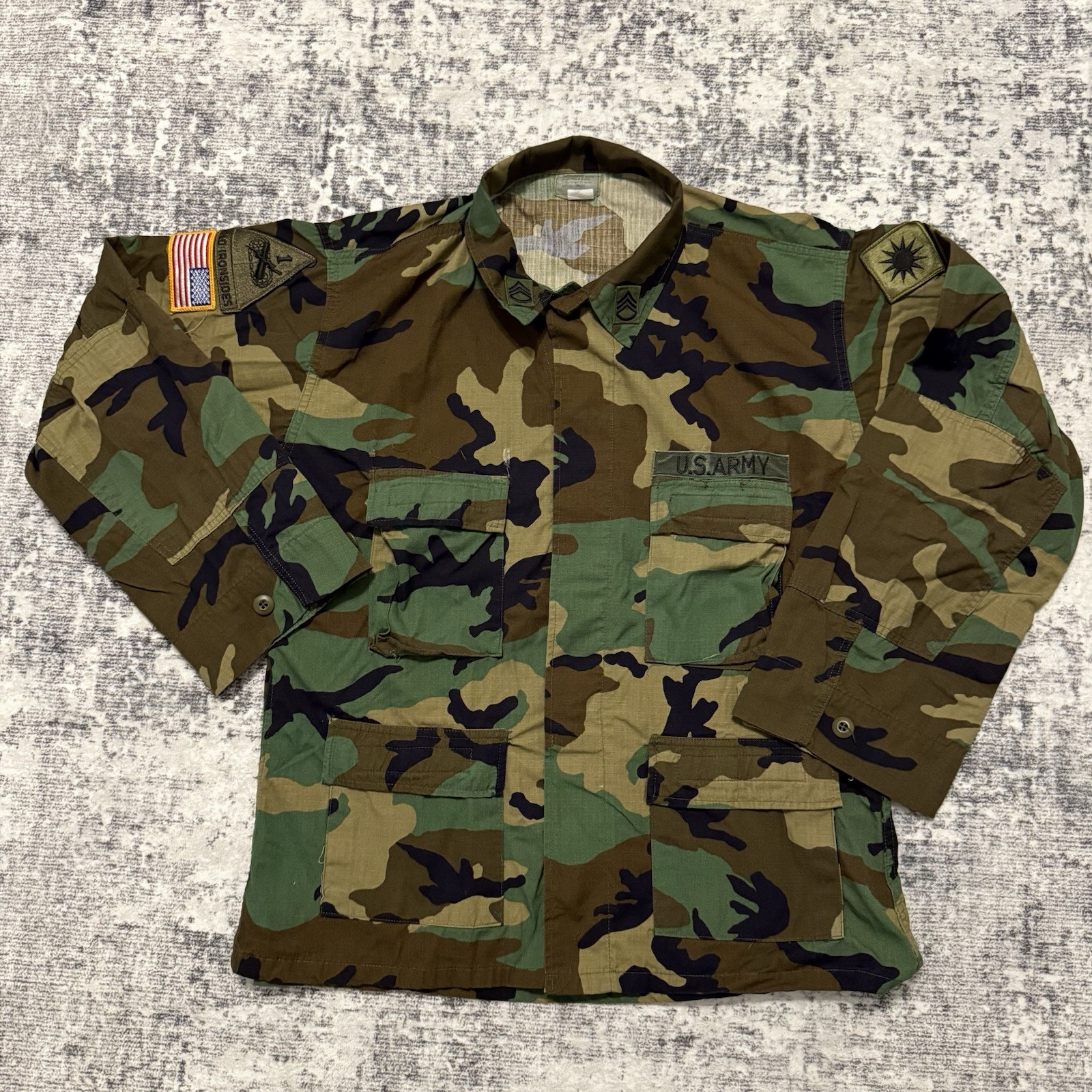 Vintage Tru-Spec US Army Woodland Camo BDU Combat X-Large NATO Size 7080/1212