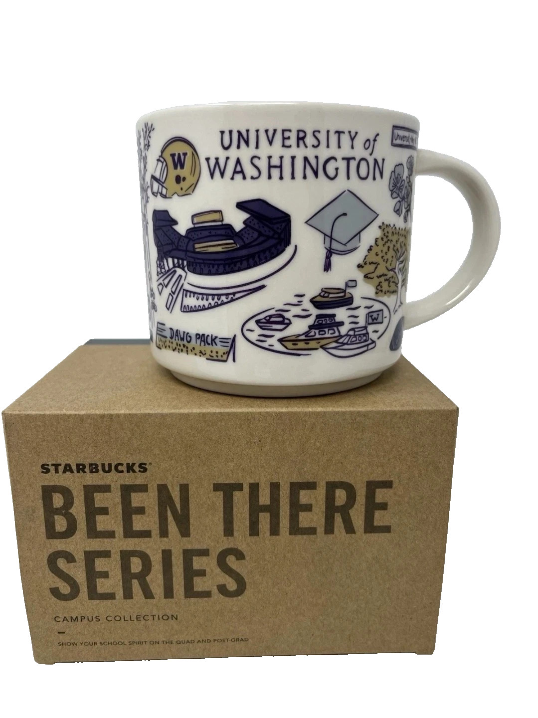 Starbucks UNIVERSITY OF WASHINGTON Been There Series UW Mug Cup 14 Oz NIB Starbucks UNIVERSITY OF WASHINGTON Been There Series UW Mug Cup 14 Oz NIB