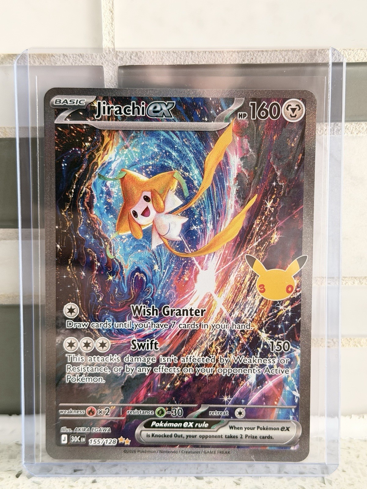 Jirachi ex Special Illustration Rare ME: 30th Celebration 155/128 NM Pokemon