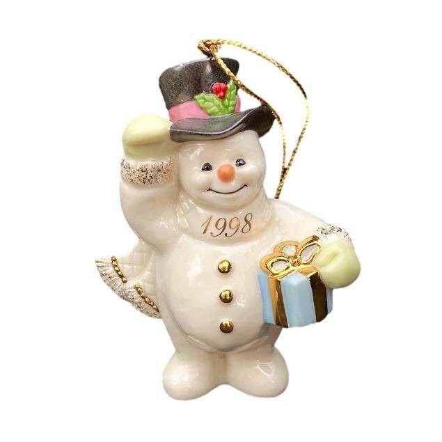 Vintage 1998 Frosty the Snowman Porcelain Annual Ornament by Lenox