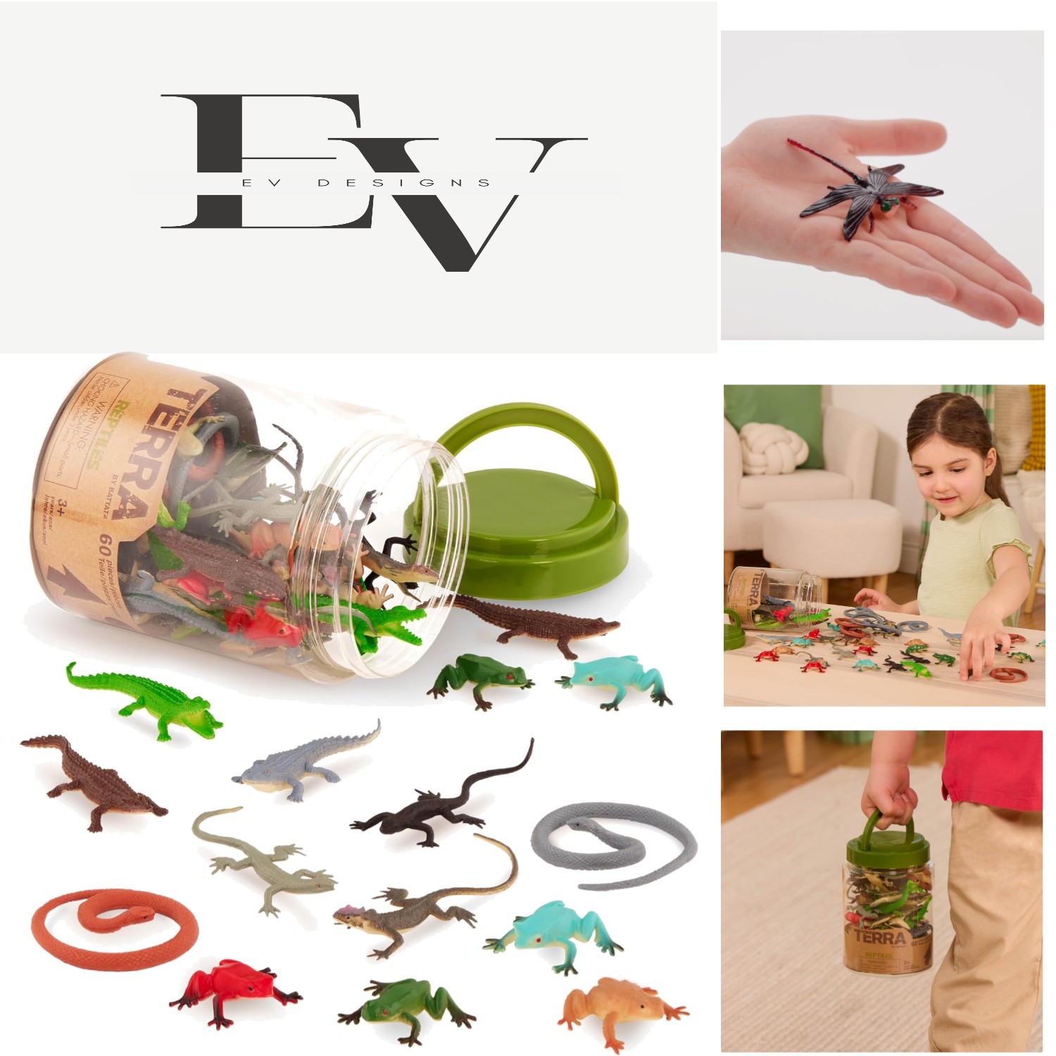 Fun & Educational 60-Piece Reptile Collection - Perfect for Kids 3+ Learning