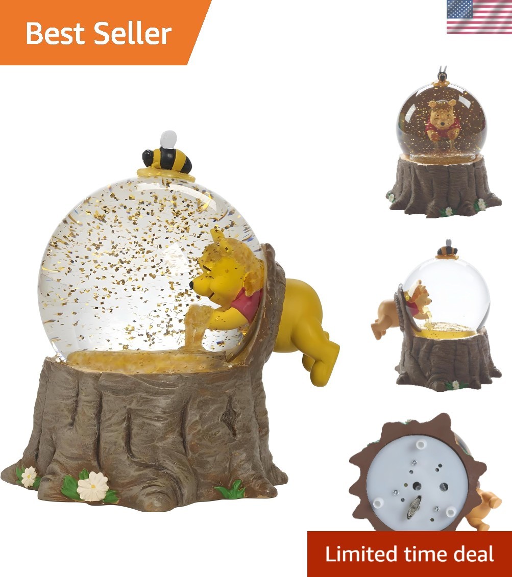 Delightful Pooh Bear Collectible Musical Snow Globe - 5.5 Inch Display Piece Delightful Pooh Bear Collectible Musical Snow Globe - 5.5 Inch Display Piece