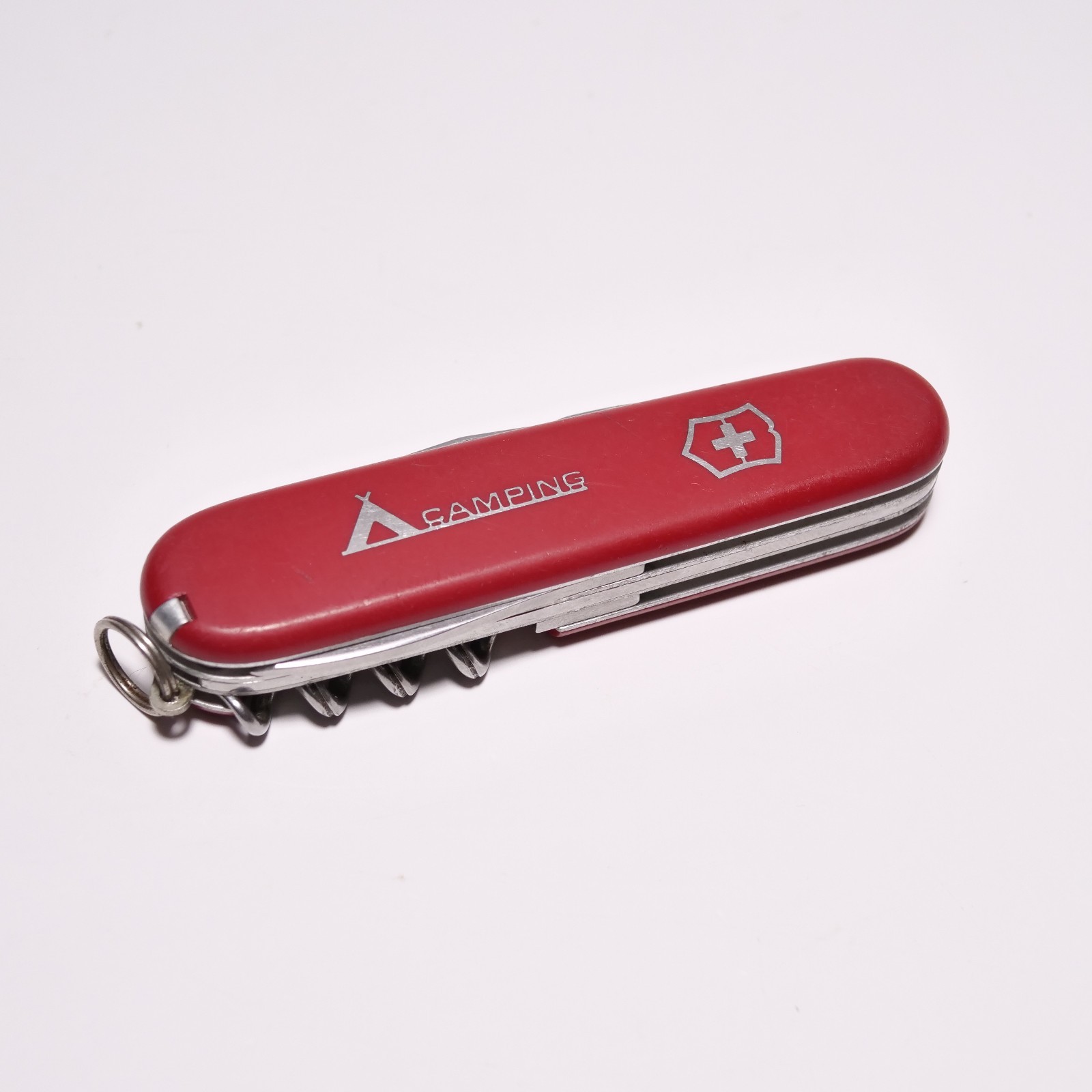 Rare 1973 - 1976 Victorinox Swiss Army Camper 91mm Folding Knife 'Camping' Nice Rare 1973 - 1976 Victorinox Swiss Army Camper 91mm Folding Knife 'Camping' Nice
