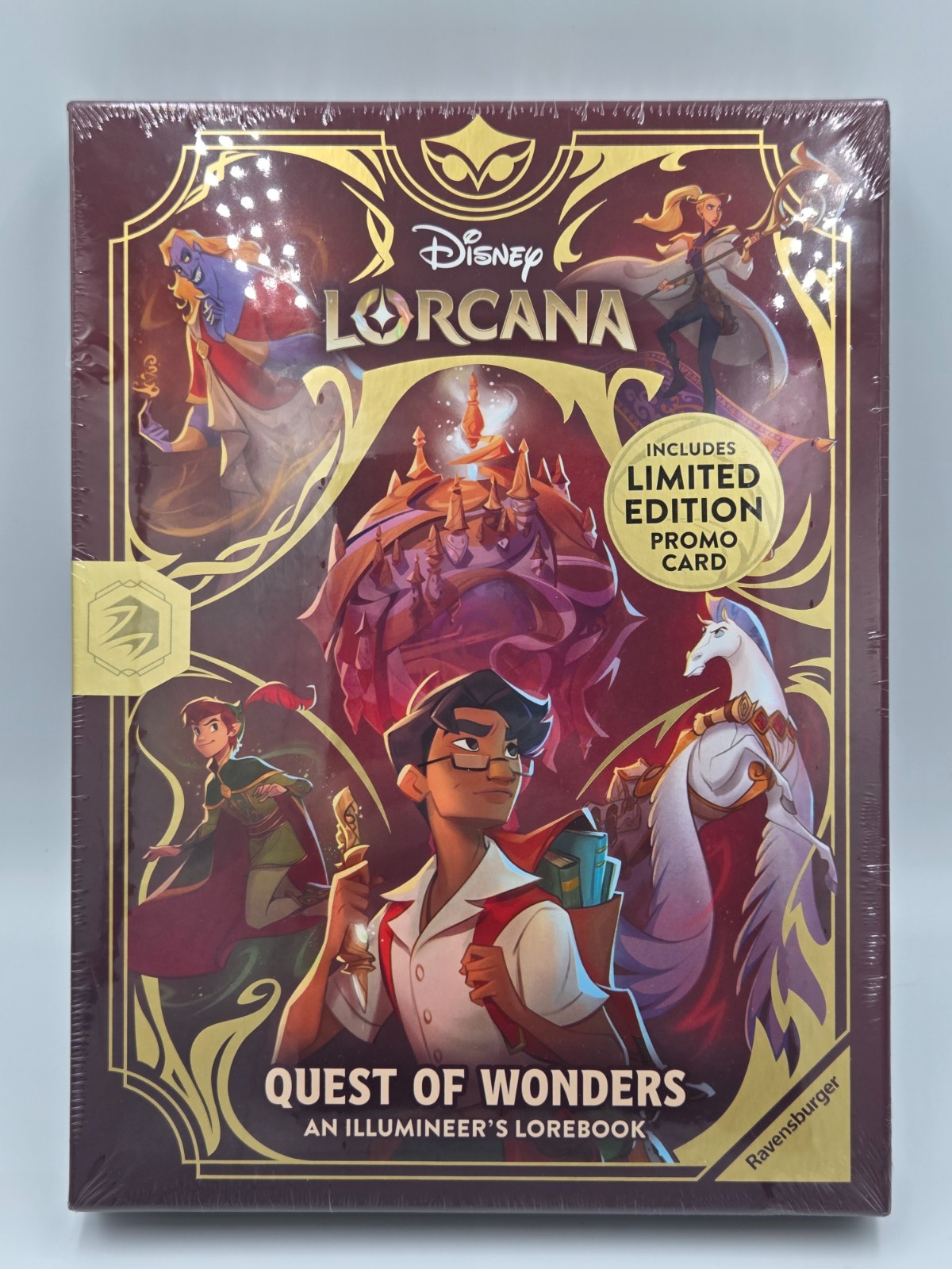 Disney Lorcana Quest Of Wonders Illumineers Lorebook with Pegasus Promo - SEALED Disney Lorcana Quest Of Wonders Illumineers Lorebook with Pegasus Promo - SEALED