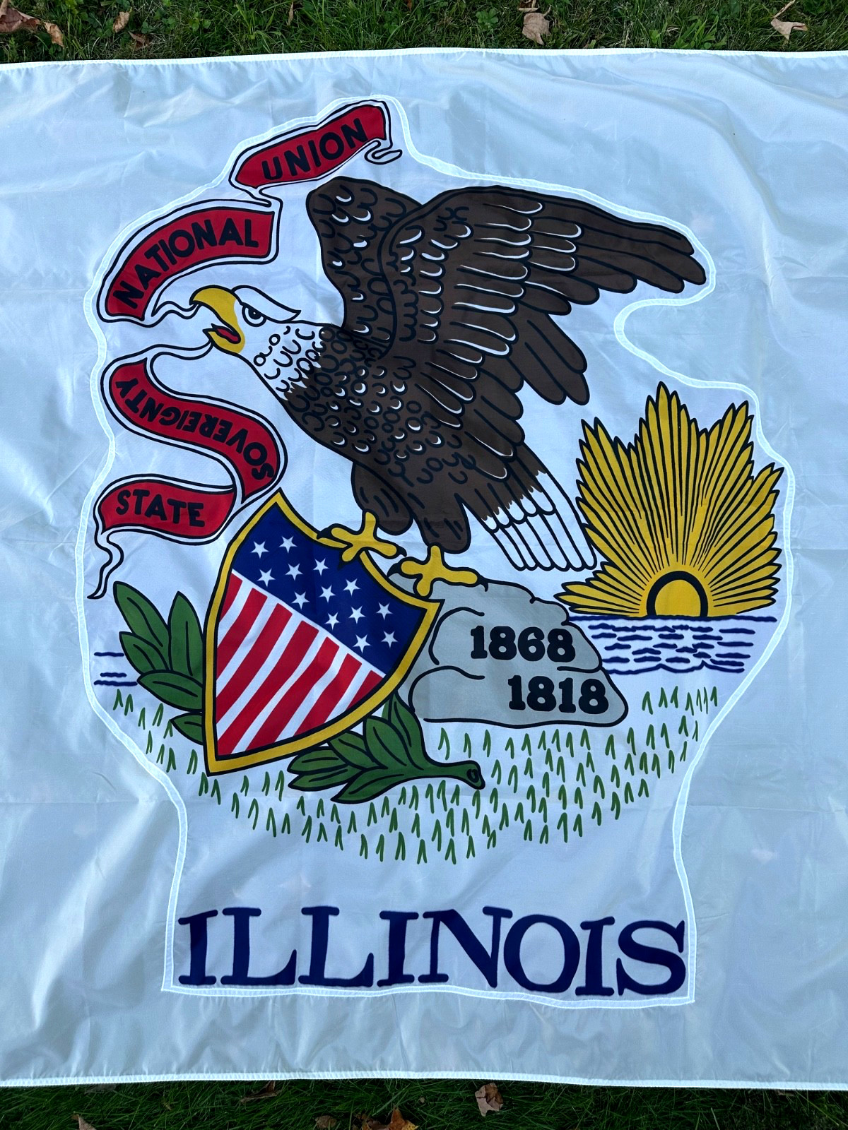 ILLINOIS State Flag - Large 5 x 9 ft - Nylon - Excellent
