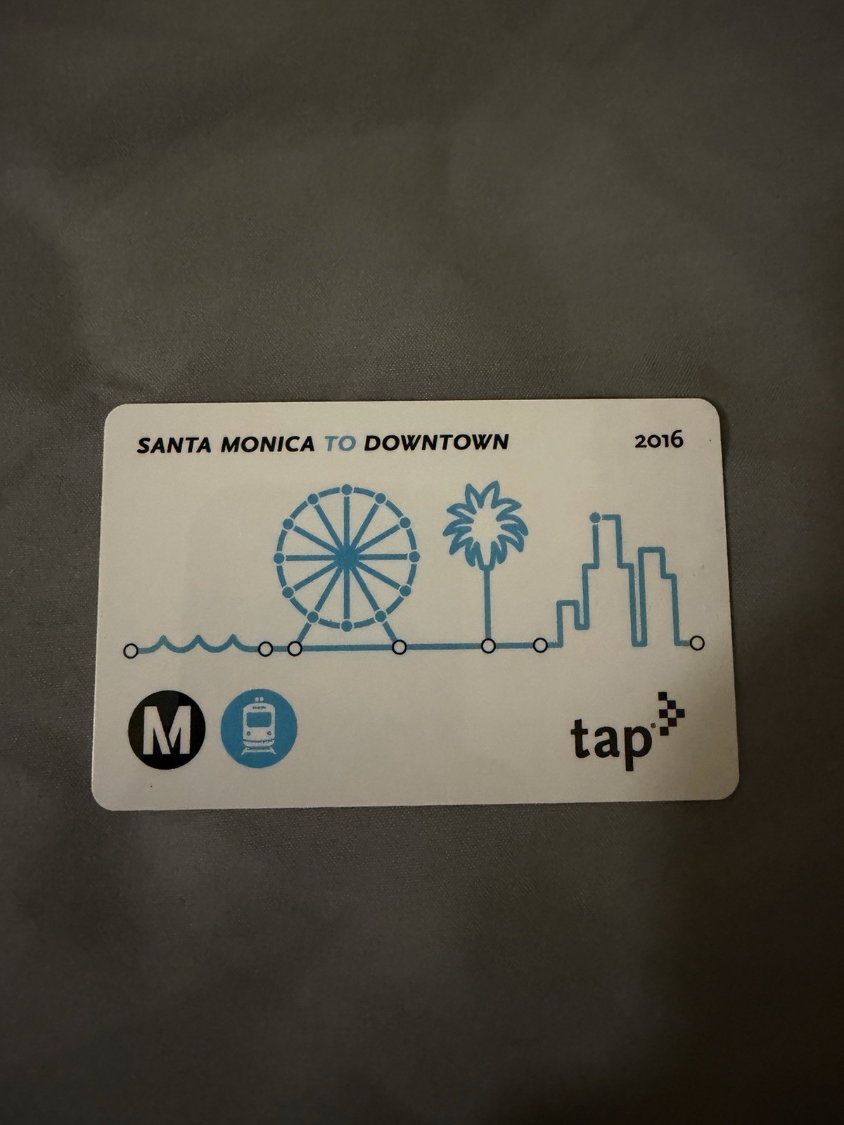 La Metro Tap Card - 2016 Santa Monica To Downtown