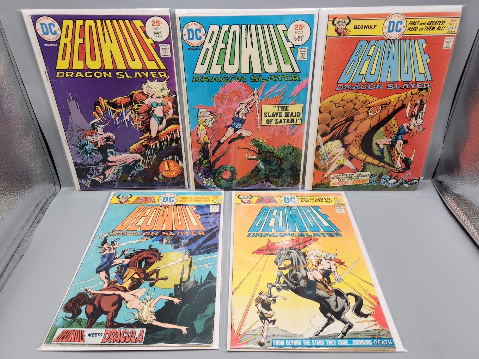 BEOWULF Dragon Slayer #1,2,3,4,5 Full Run Of 5 Bronze Age DC 1975/FREE SHIPPING BEOWULF Dragon Slayer #1,2,3,4,5 Full Run Of 5 Bronze Age DC 1975/FREE SHIPPING
